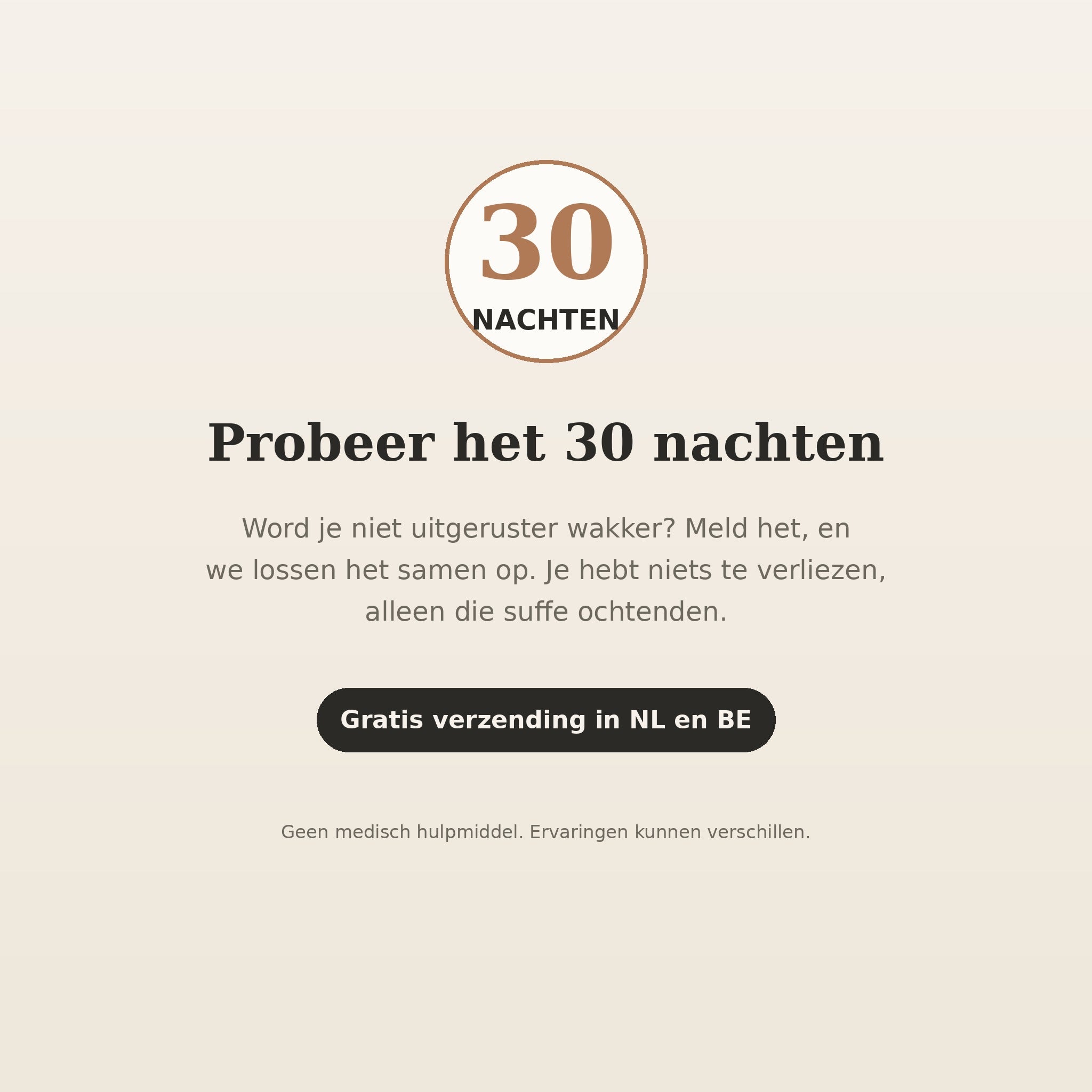 30 nachten uitproberen, gratis verzending